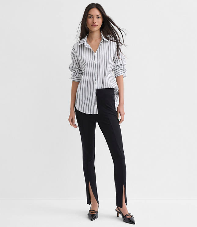 Split Hem Leggings in Ponte
