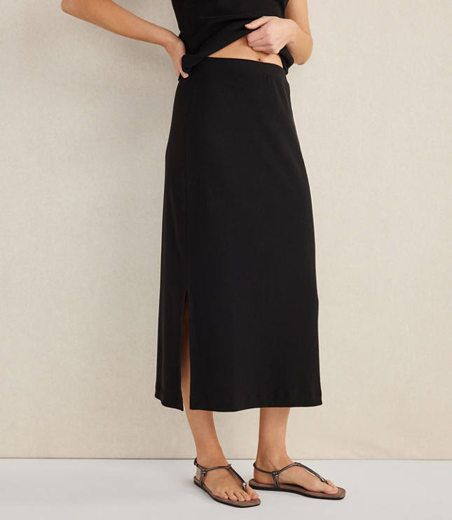Loft Haven Well Within Organic Cotton Rib Knit Skirt