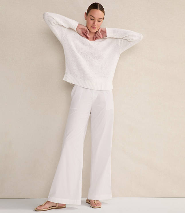 Haven Well Within Organic Cotton Flat Tape V-Neck Sweater