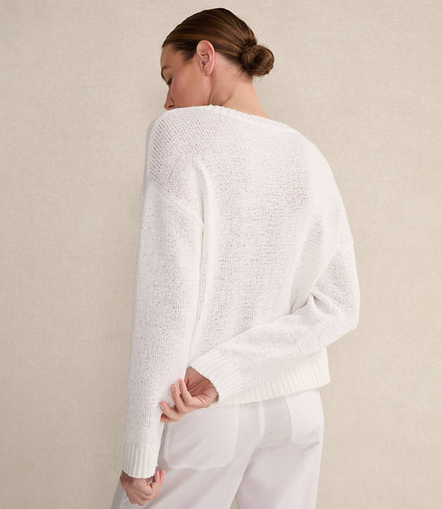 Haven Well Within Organic Cotton Flat Tape V-Neck Sweater