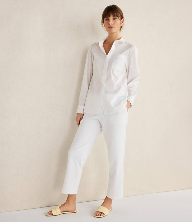 Haven Well Within Organic Cotton Poplin Button Down Top