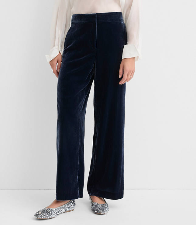Tall Clean Wide Leg Pants in Velvet