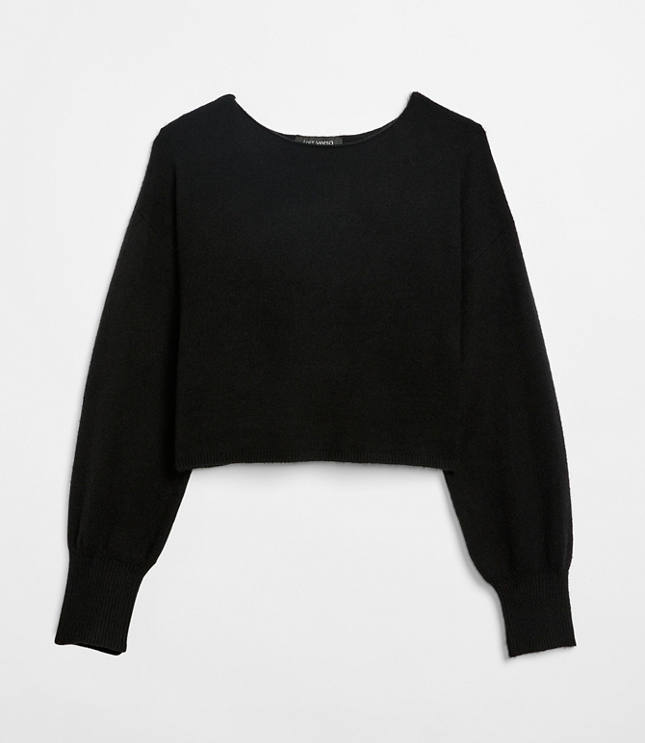 LOFT Versa Cropped Boatneck Sweater
