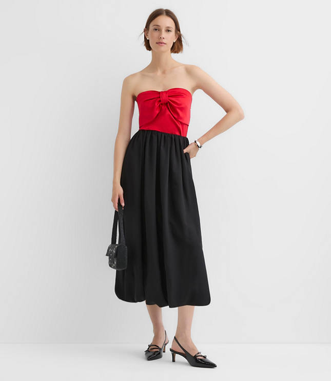 Tall Crepe Bubble Midi Skirt