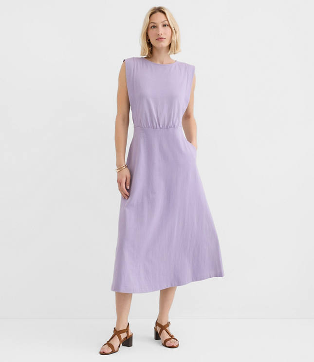 Side Paneled Midi Pocket Dress