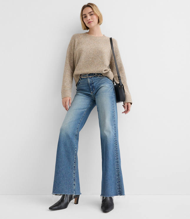 Petite Shimmer Relaxed Everyday Sweater