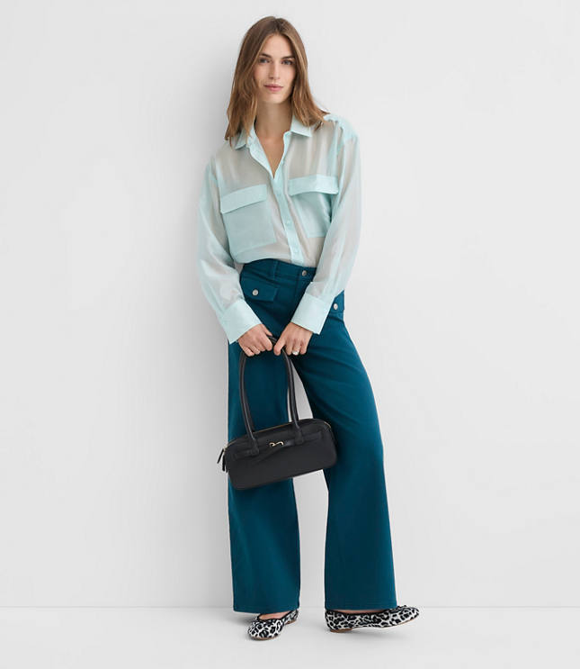 Palmer Wide Leg Pants in Twill