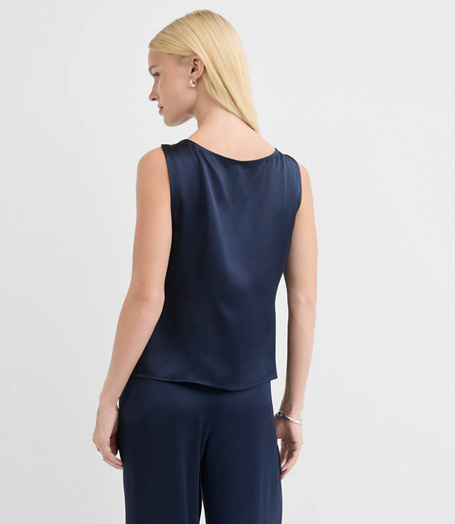 Satin Cinched Tie Shell