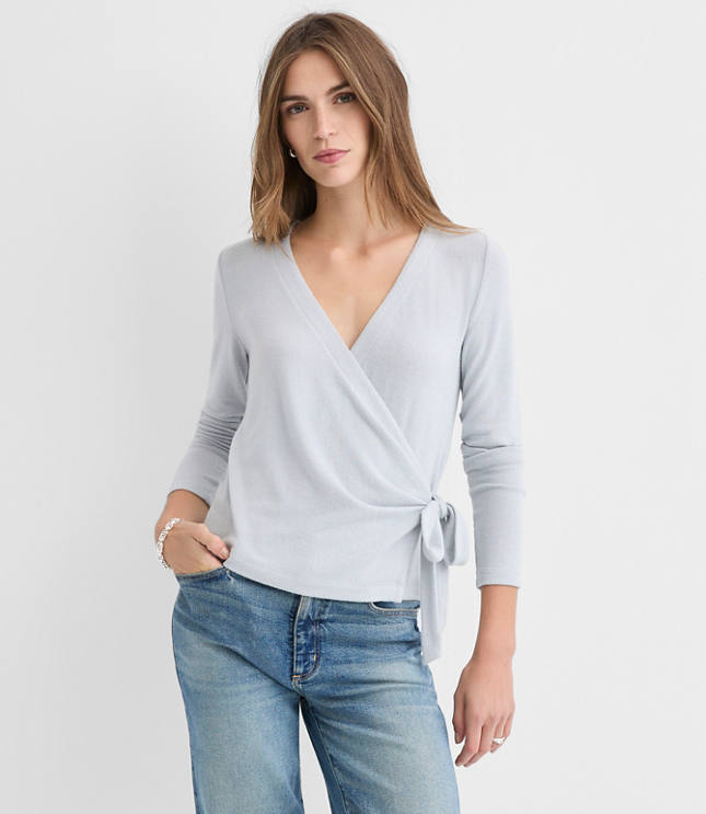 Cozy Jersey Wrap Top