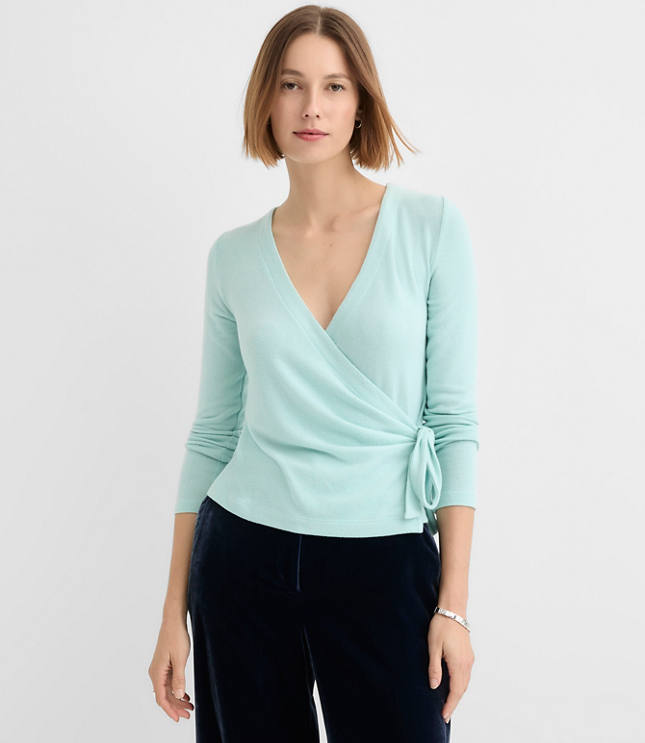 Cozy Jersey Wrap Top