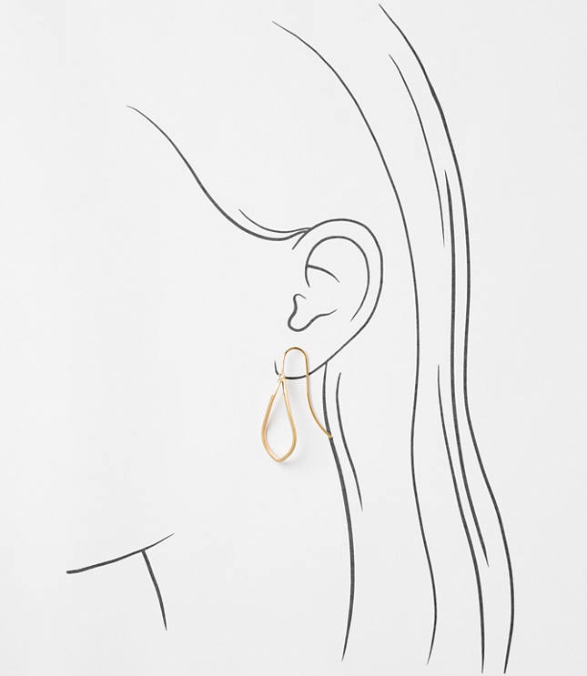 Open Drop Delicate Pull Through Earrings