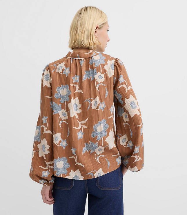 Striped Modern V-Neck Blouse