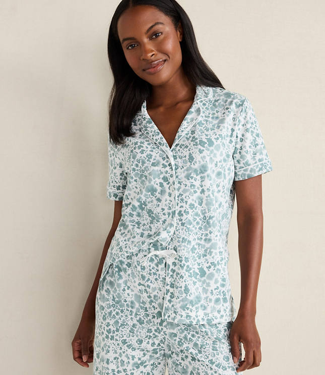 Haven Well Within Organic Cotton Jersey Blurred Floral Pajama Top