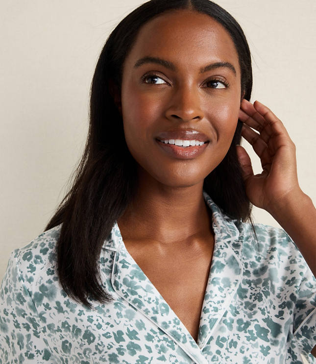 Haven Well Within Organic Cotton Jersey Blurred Floral Pajama Top