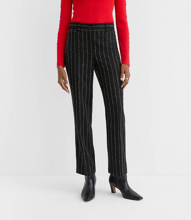 Parker Straight Pants in Brushed Pinstripe