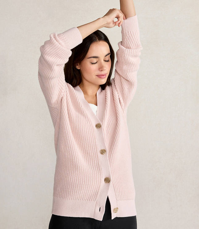 Haven Well Within Organic Cotton Shaker Stitch Cardigan
