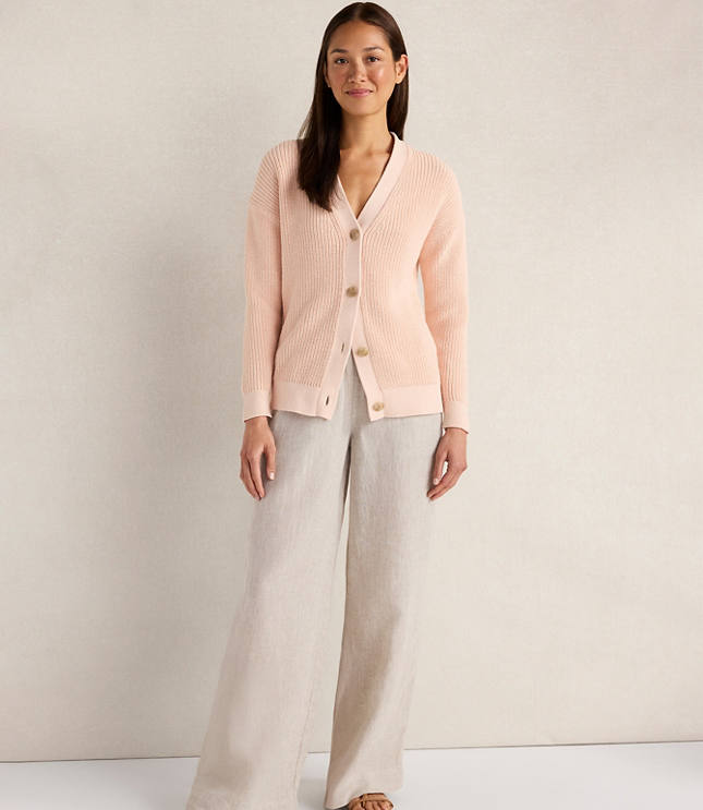 Haven Well Within Organic Cotton Shaker Stitch Cardigan