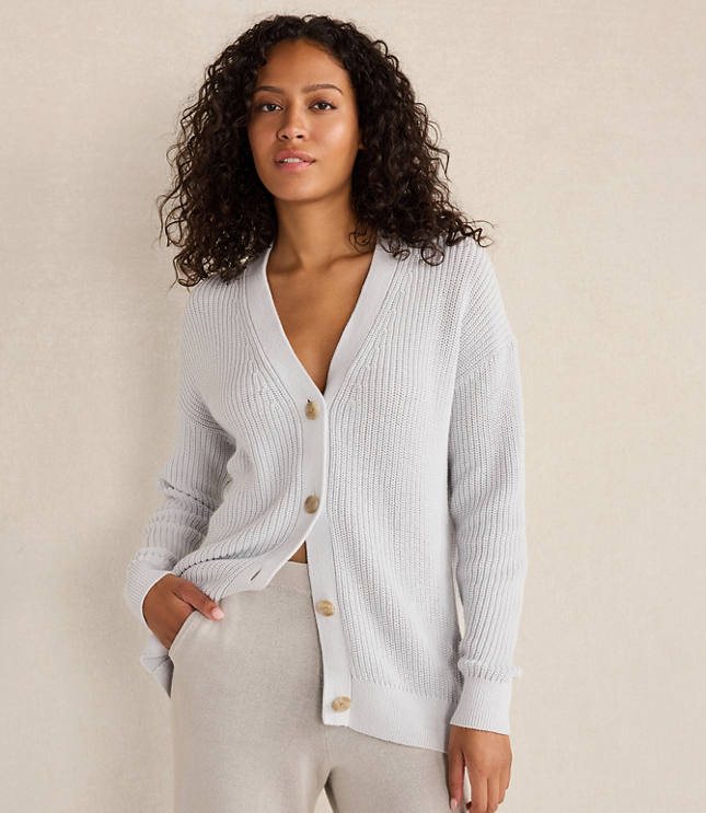 Haven Well Within Organic Cotton Shaker Stitch Cardigan