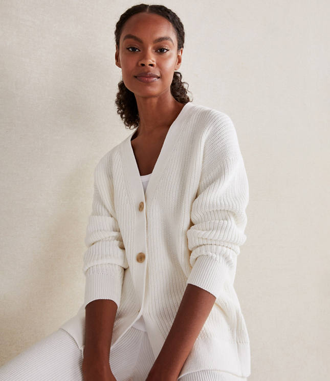 トップス Butterfly Yarn V-Neck Cardigan ivory Elodie Stitch V-Neck Cardigan-Purple Damson | Boden USA