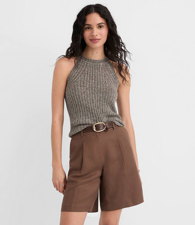 Crochet Ribbed Halter Sweater