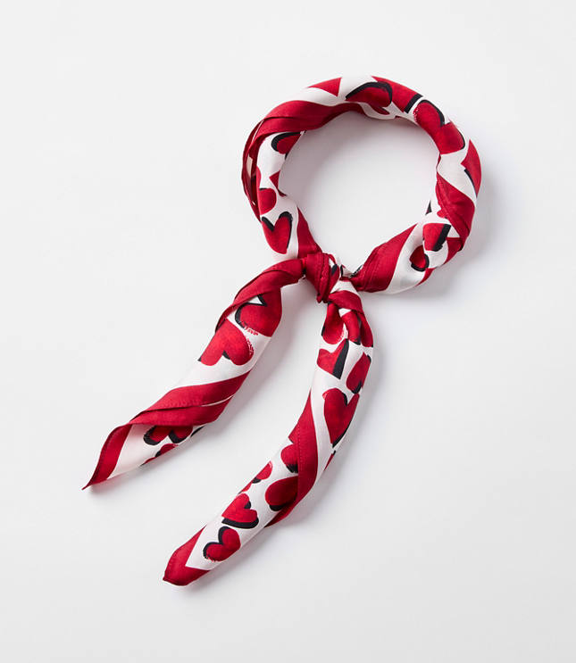 Heart Silk Square Scarf