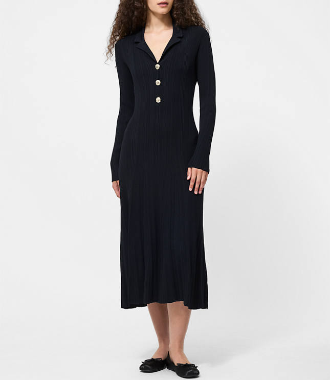 French Connection Crinkle Knit Maxi Dress