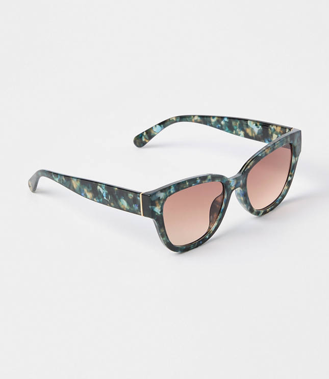 Tortoiseshell Print Square Sunglasses