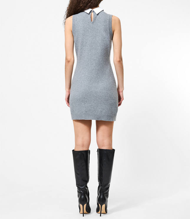 French Connection Vhari Knit Collared Mini Dress