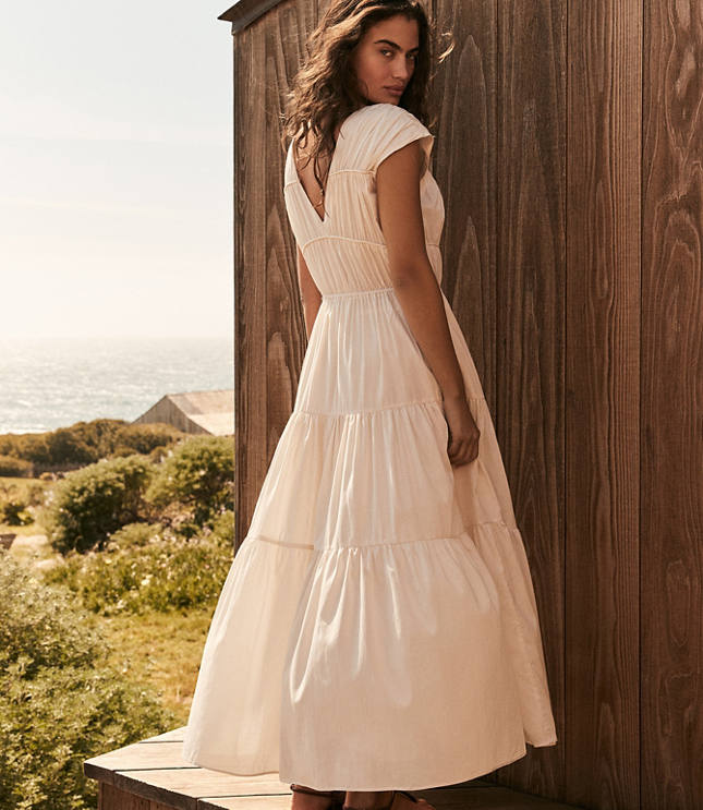 Haven Well Within Cotton Voile Rouched Maxi Dress