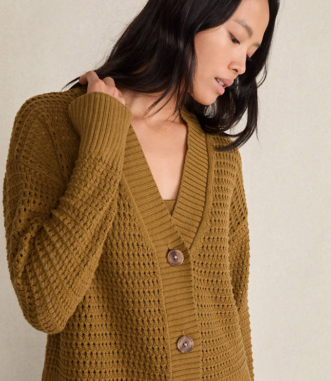 Haven Well Within Organic Cotton Open Stitch Cardigan