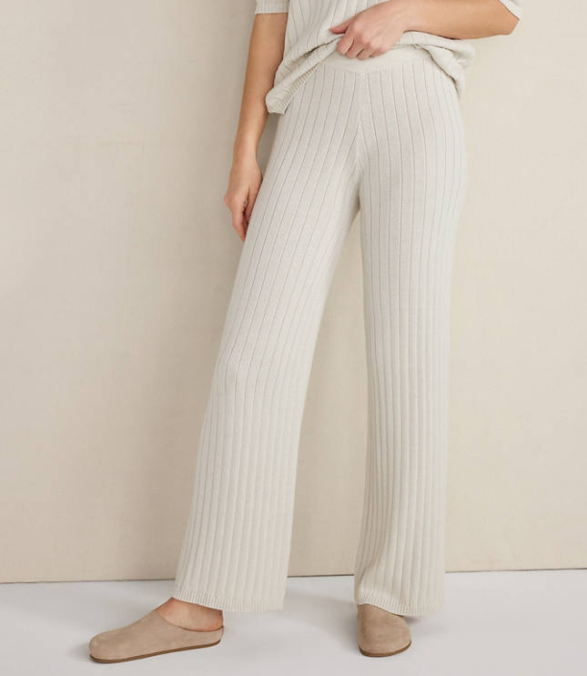 Haven Well Within Organic Cotton Ribbed Straight Leg Pants