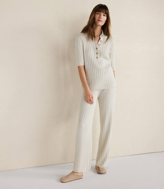 Haven Well Within Organic Cotton Ribbed Straight Leg Pants