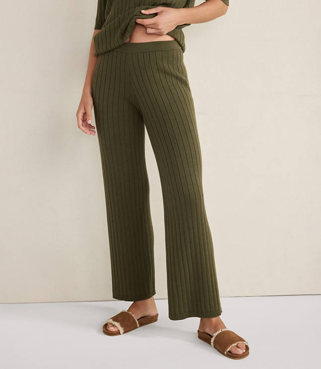 Haven Well Within Organic Cotton Ribbed Straight Leg Pants