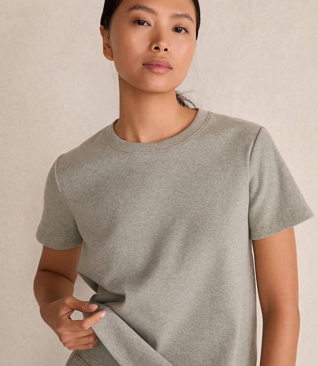 Haven Well Within Organic Cotton Rib Knit Short Sleeve Tee