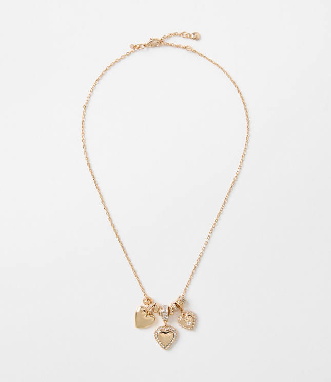 Sparkle Heart Cluster Necklace