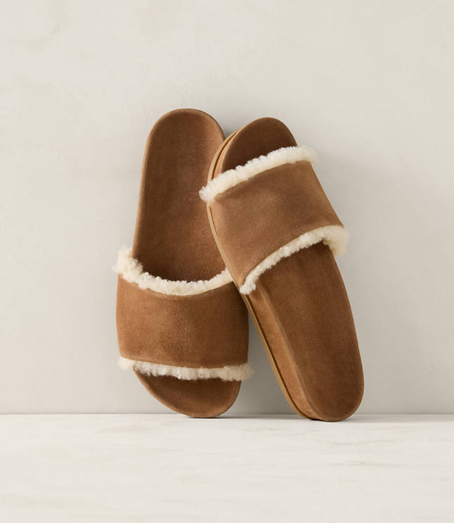 Haven Well Within Suede and Sherpa Molded Slides
