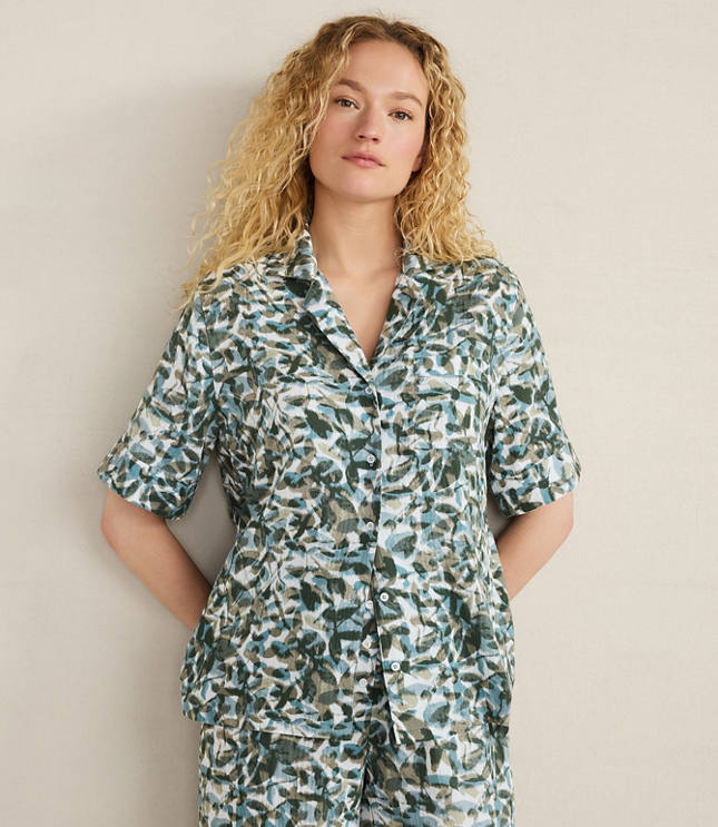 Haven Well Within Organic Cotton Gauze Floral Pajama Top