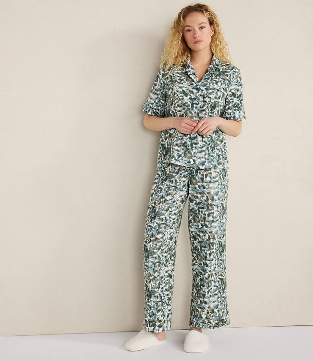 Haven Well Within Organic Cotton Gauze Floral Pajama Top