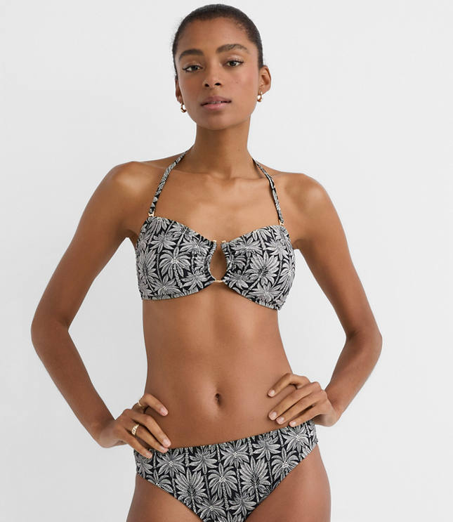 LOFT Beach Palm Hook Keyhole Bandeau Bikini Top
