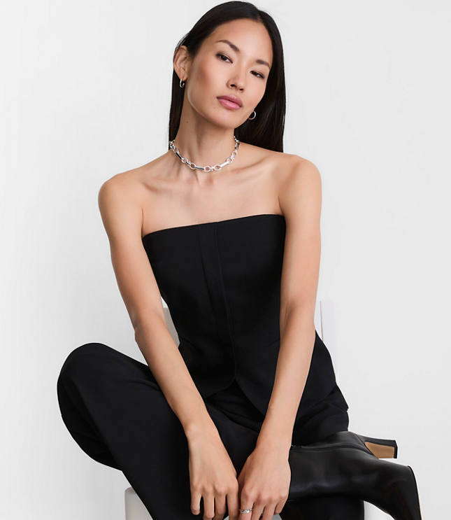 Petite LOFT Versa Seasonless Stretch Strapless Pocket Top