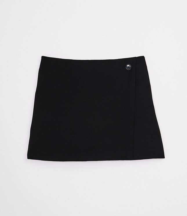 Petite LOFT Versa Crepe Drape Mini Skort