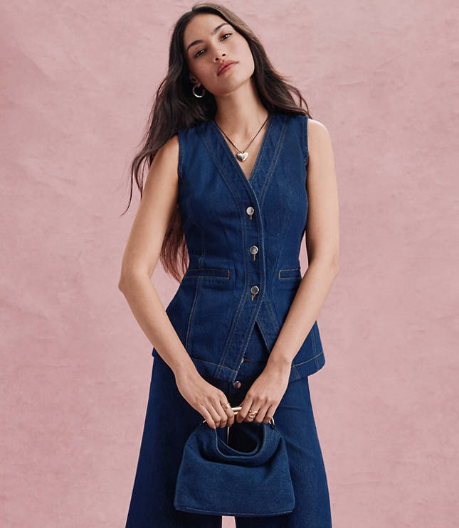 Denim Pocket Vest in Classic Rinse Wash