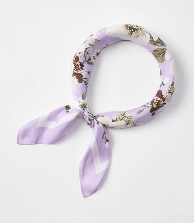 Floral Silk Square Scarf