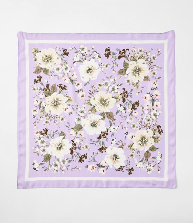Floral Silk Square Scarf