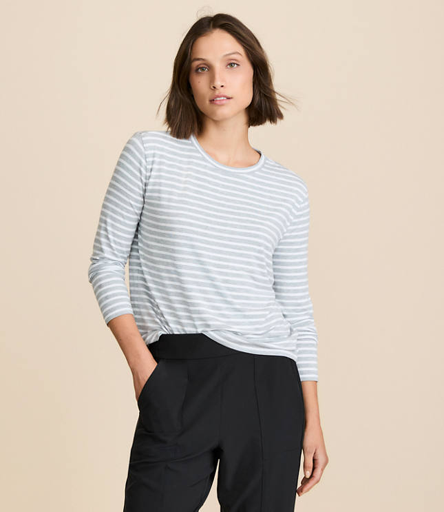 Petite Lou & Grey Striped Essential Modal Tee