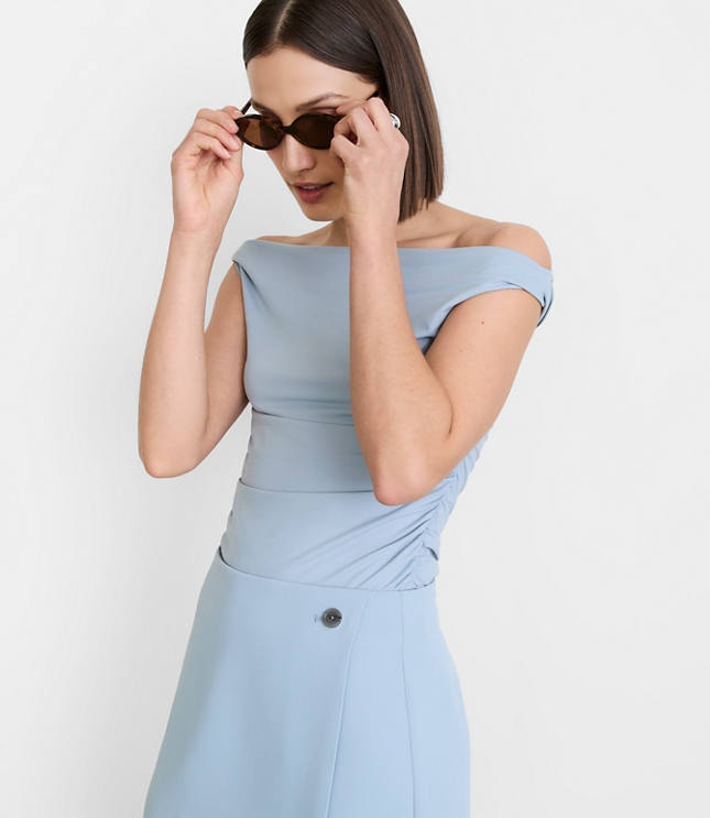 Petite LOFT Versa 360 Knit Off The Shoulder Top