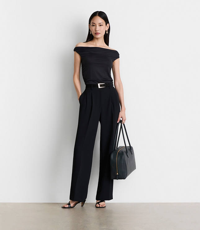 Petite LOFT Versa 360 Knit Off The Shoulder Top