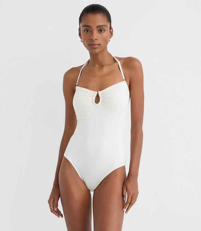 LOFT Beach Wire Bandeau One Piece Swimsuit