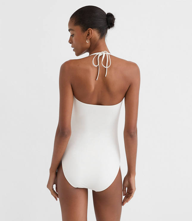 LOFT Beach Wire Bandeau One Piece Swimsuit