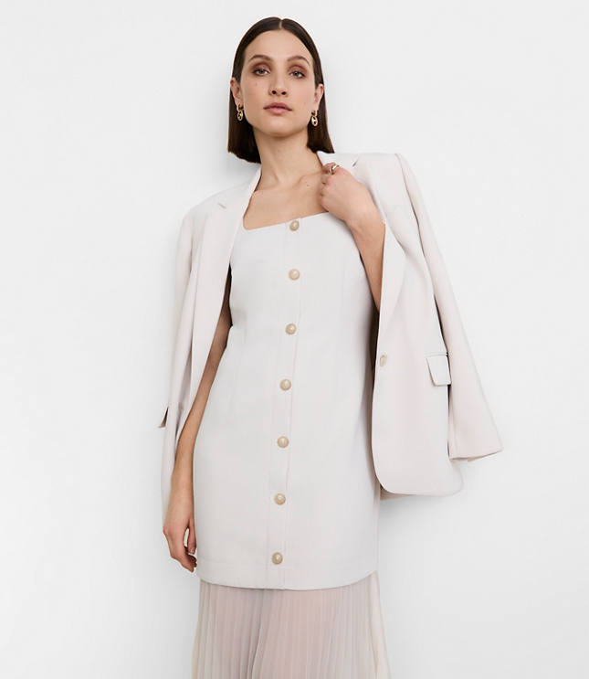 Petite LOFT Versa Crepe Drape Mixed Media Maxi Dress